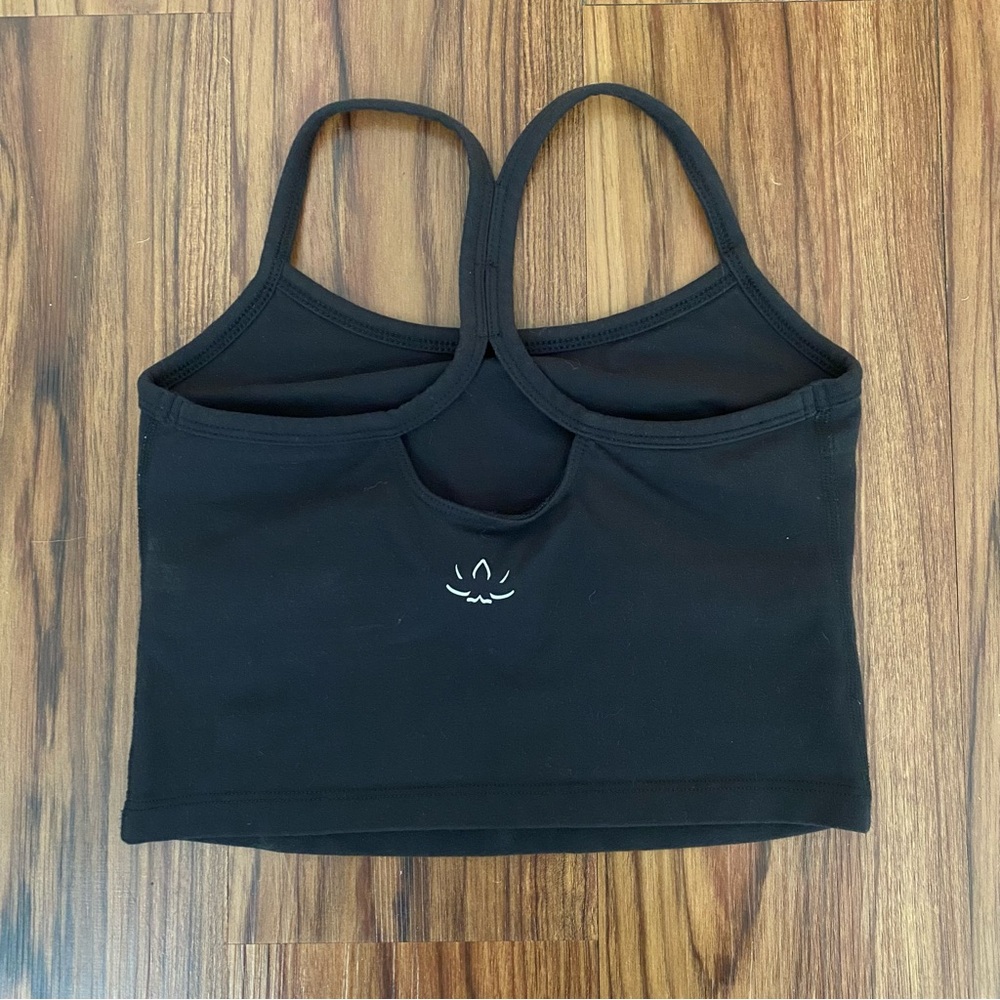 Beyond Yoga Spacedye Slim Racerback Cropped Tank in Black